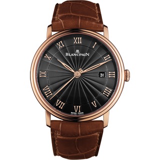 Replica Blancpain Watch Replica Villeret Ultra-Slim Date Red Gold 6651-3630-55B